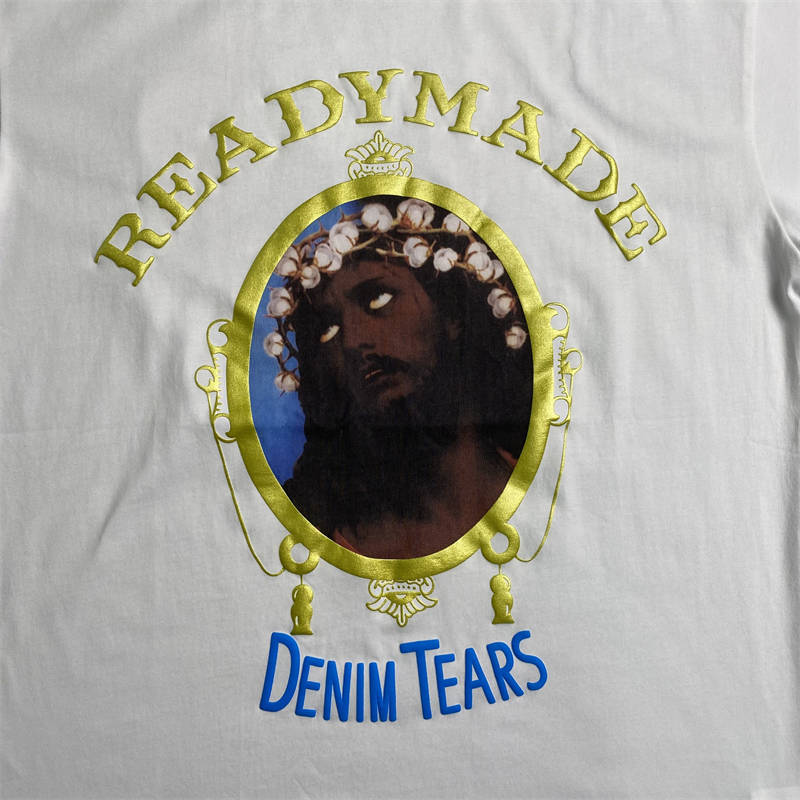 Readymade Denim Tears Jesus Print Cotton Wreath T-shirt