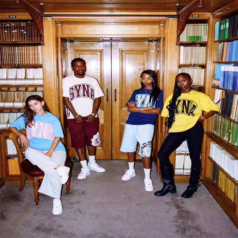 Syna World College Tee Wearing Effect