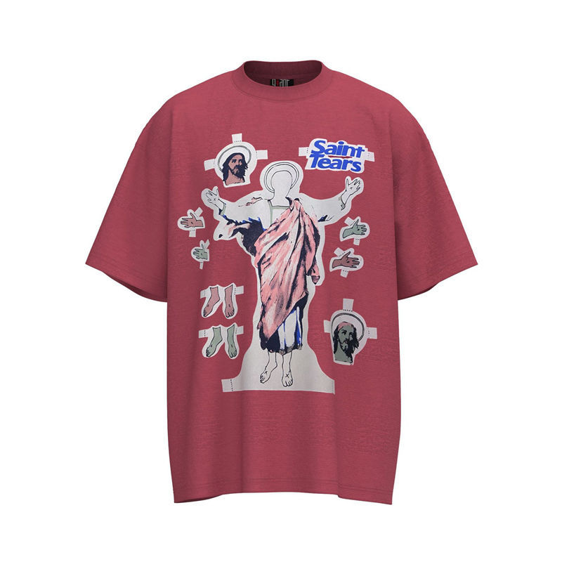 Denim Tears x Saint Michael T Shirt Jesus Print Tees