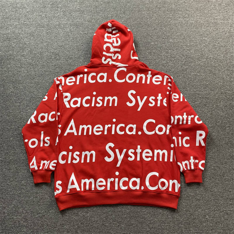 Denim Tears Zip Up Hoodie Systemic Racism Controls America