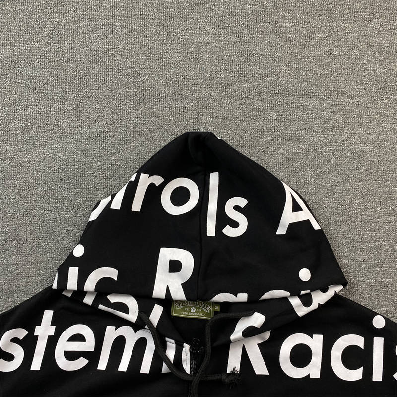 Denim Tears Zip Up Hoodie Systemic Racism Controls America