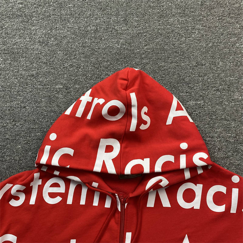 Denim Tears Zip Up Hoodie Systemic Racism Controls America
