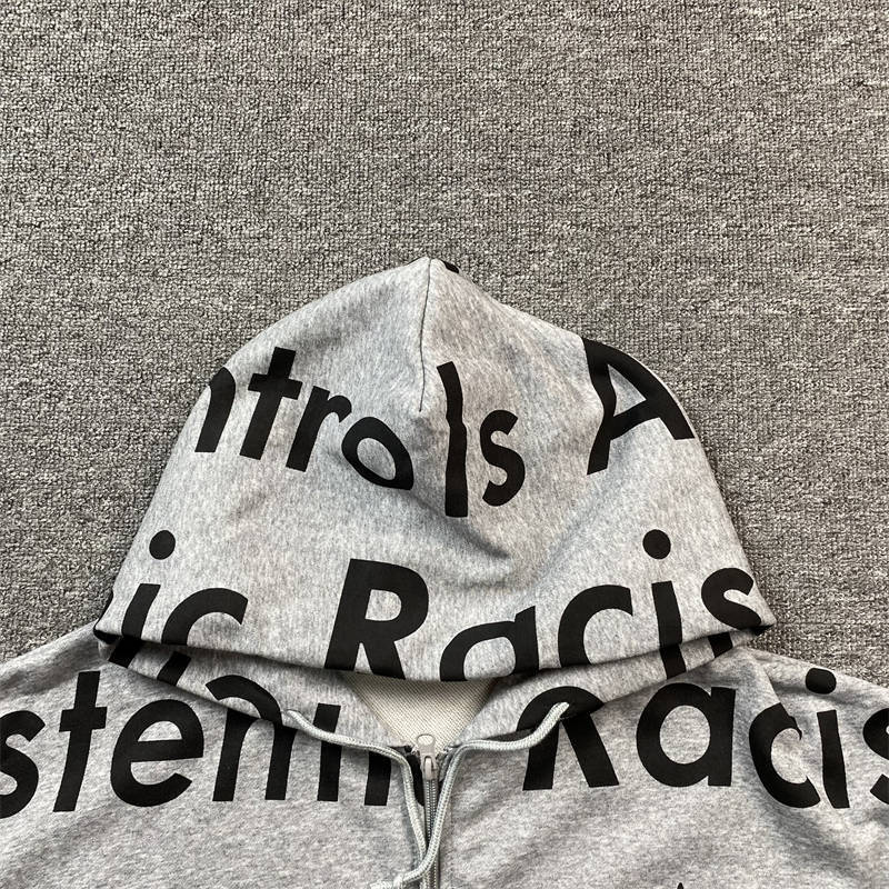 Denim Tears Zip Up Hoodie Systemic Racism Controls America