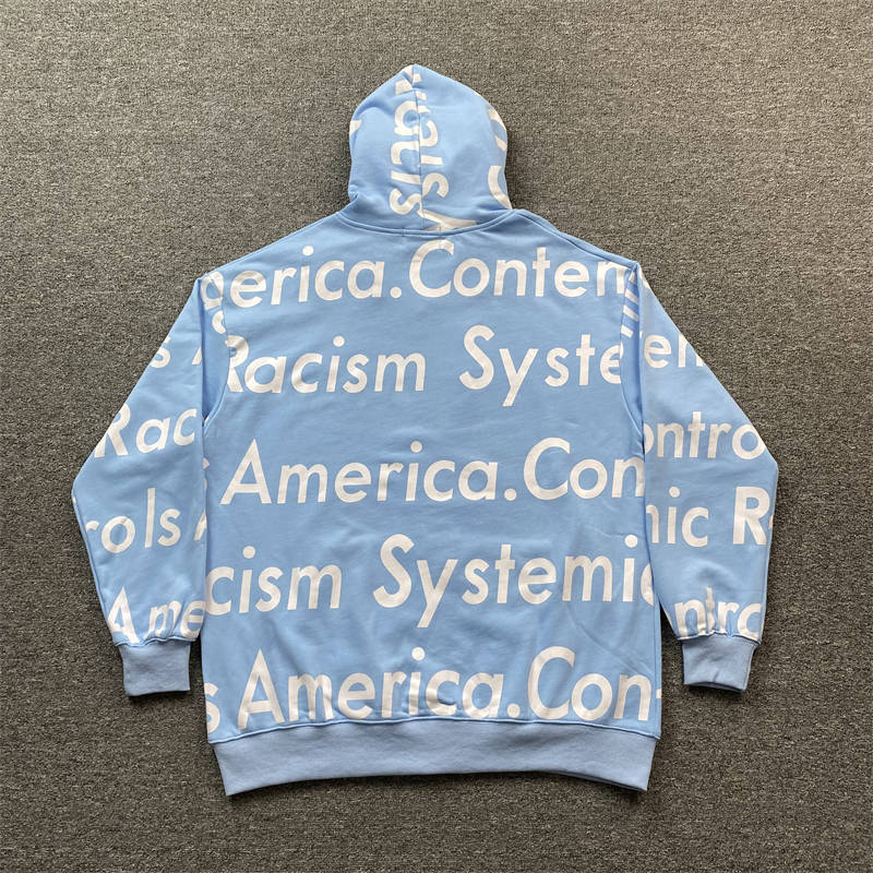 Denim Tears Zip Up Hoodie Systemic Racism Controls America