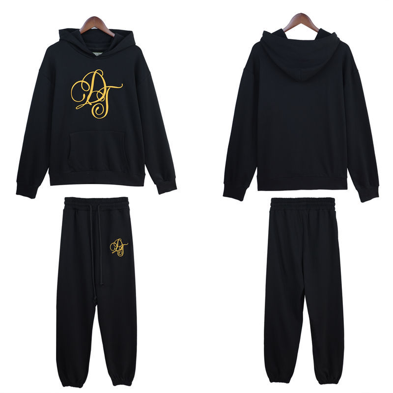 Denim Tears Metallic Gold Script Hoodie and Sweatpant
