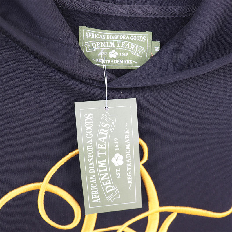 Denim Tears Metallic Gold Script Hoodie and Sweatpant