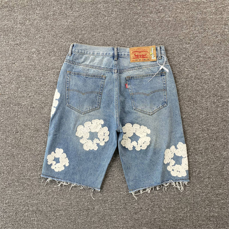 Denim Tears Cotton Wreath Shorts​ Embroideries Levi's Jeans