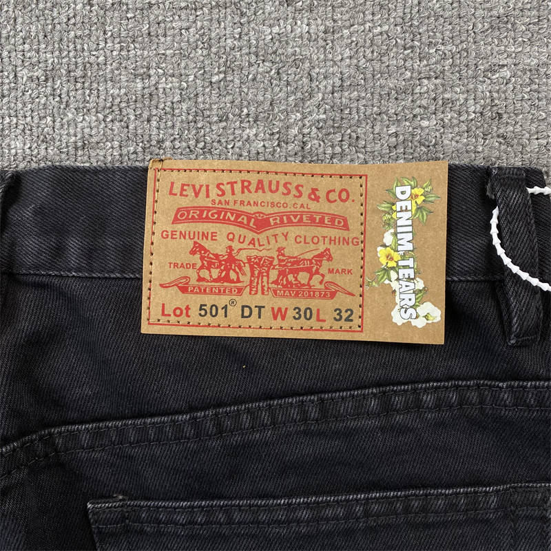 Denim Tears Cotton Wreath Shorts​ Embroideries Levi's Jeans