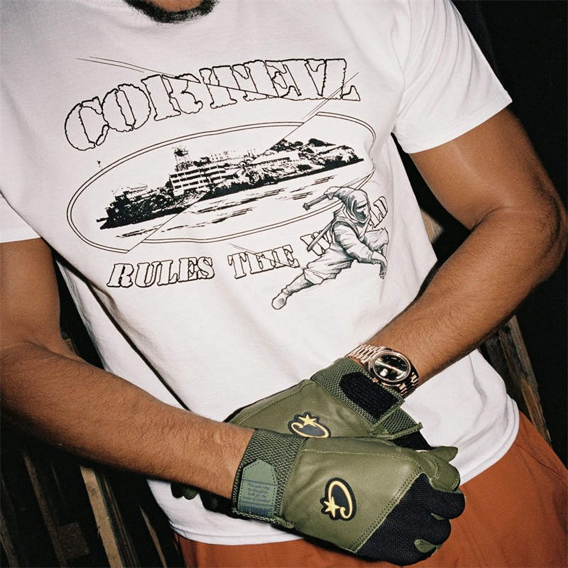 Corteiz Ninja Tee White Wearing Effect