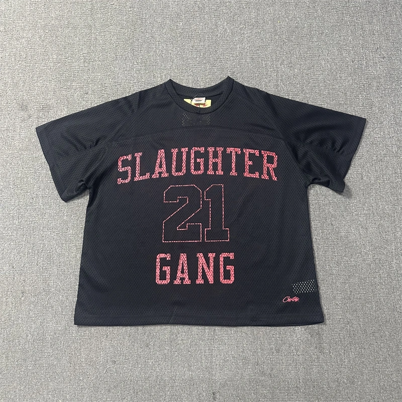 21 Savage Corteiz Slaughter Gang Mesh Jersey and Shorts