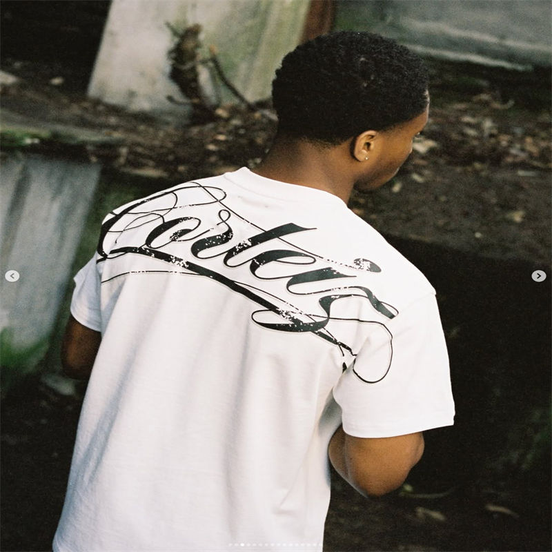 Corteiz Write Off Heavyweight Tee White Wearing Effect