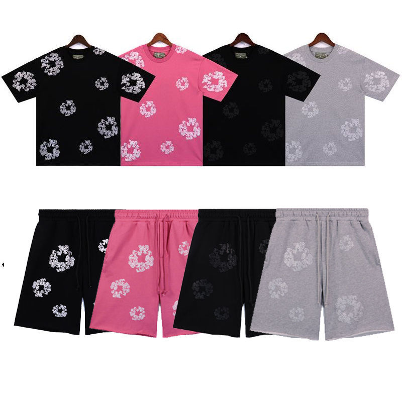 Denim Tears Cotton Wreath Foaming T Shirt and Shorts