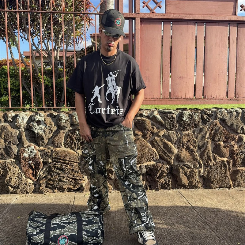 Corteiz Jack Boys Tee Black Wearing Effect