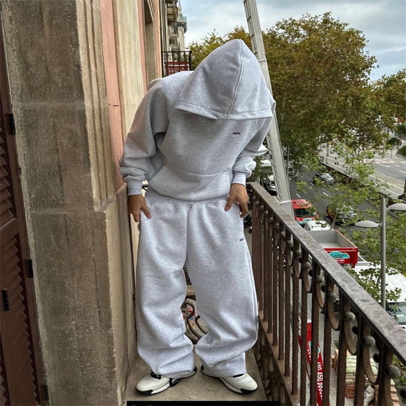 6pm+ Hoodie and Open Leg Jogger Grey Wearing Effect
