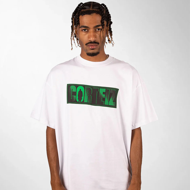 Corteiz Shadow Man Tee White Wearing Effect