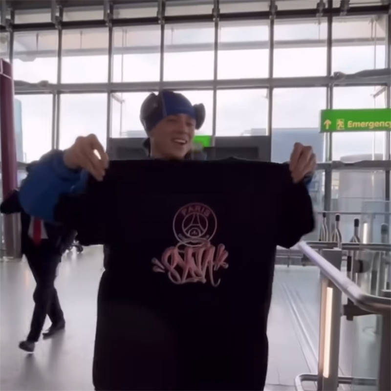 PSG X Syna World Central Cee Can't Rush Greatness T Shirt Wearing Effect