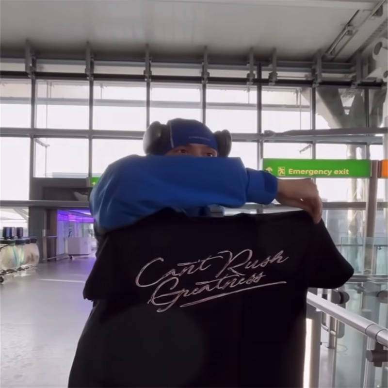 PSG X Syna World Central Cee Can't Rush Greatness T Shirt Wearing Effect