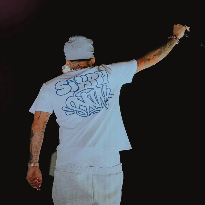 Syna World Central Cee X 6pm Records Can't Rush Greatness T Shirt White Wearing Effect