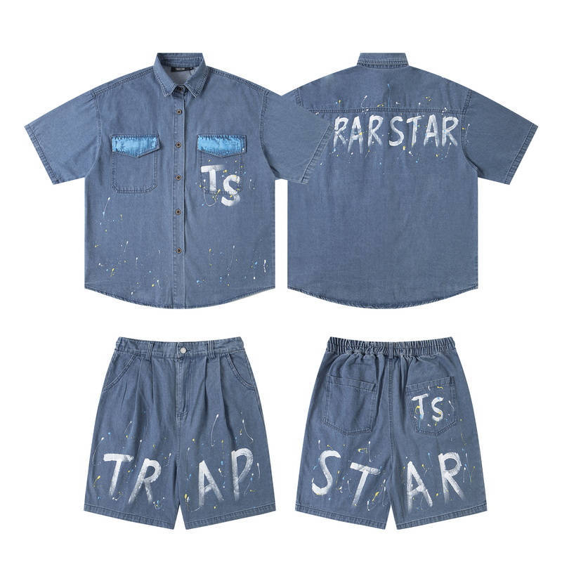 Trapstar Denim Shirt and Shorts Set