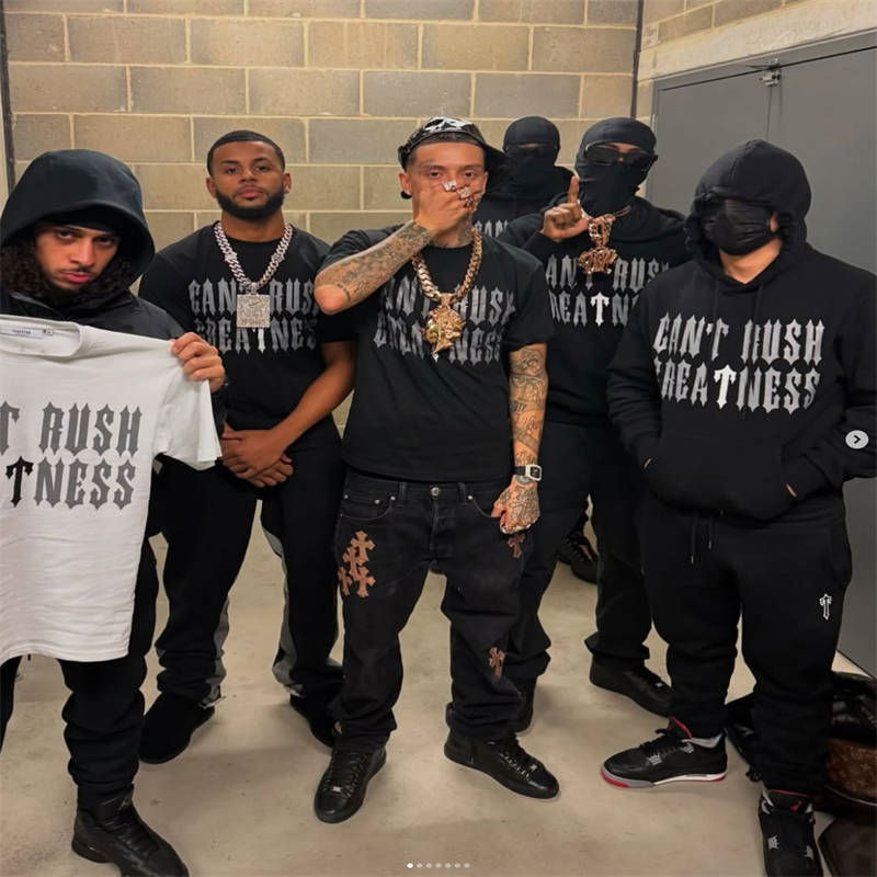 Trapstar x Central Cee Irongate T Shirt Black Wearing Effect
