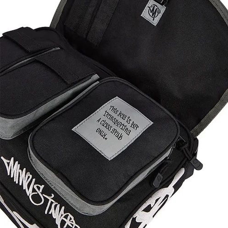 Minus Two Bags Cargos Graff Logo Satchel Fashion Street Messenger Bag