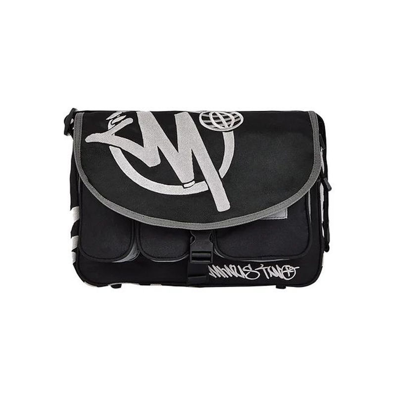 Minus Two Bags Cargos Graff Logo Satchel Fashion Street Messenger Bag