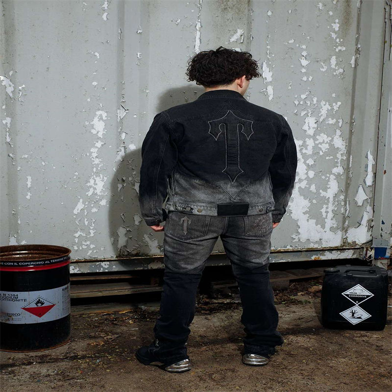 Trapstar x ADWOA Denim Jacket Wearing Effect