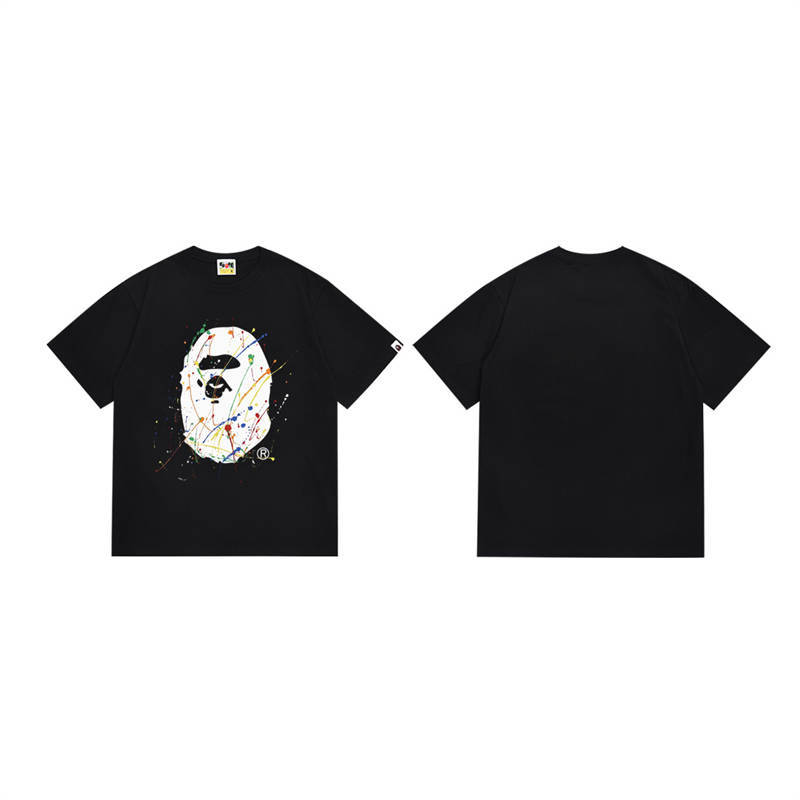 BAPE Paint Splatter Ape Head Tee
