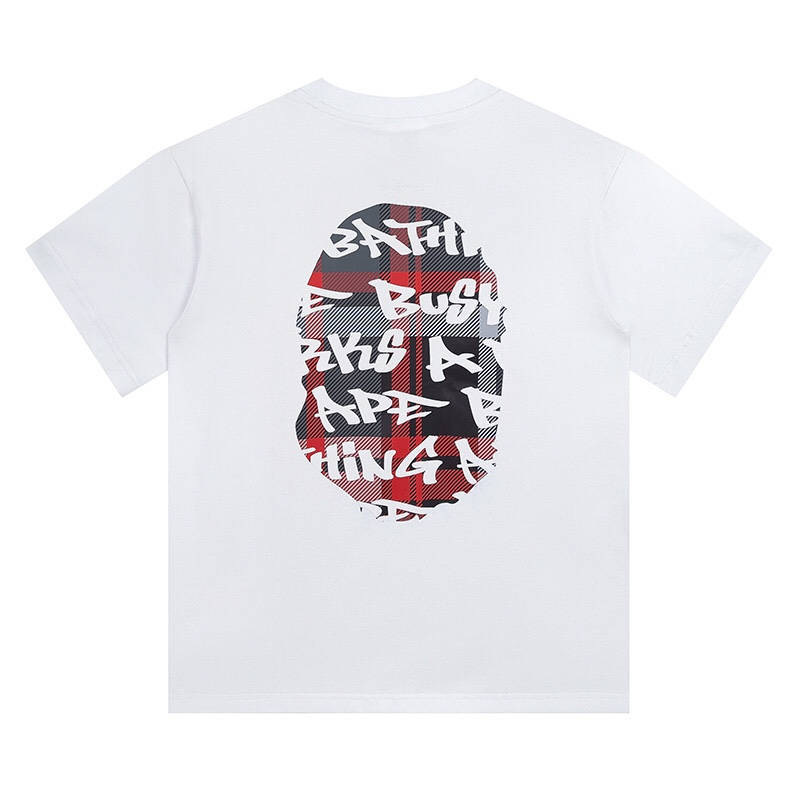 BAPE Graffiti Check Big Ape Head Tee