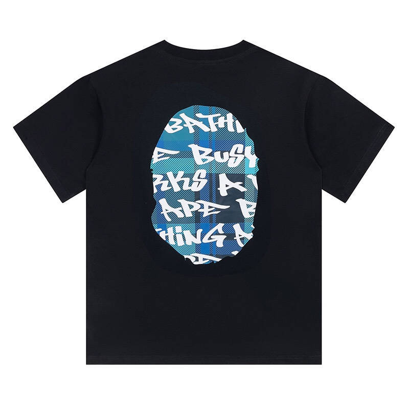 BAPE Graffiti Check Big Ape Head Tee