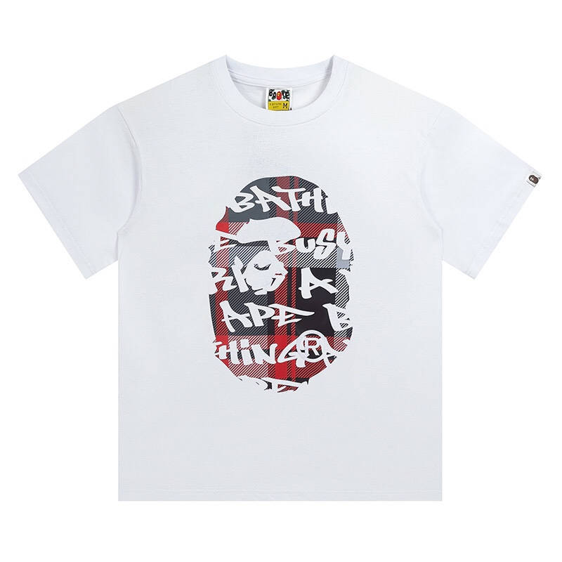 BAPE Graffiti Check Big Ape Head Tee