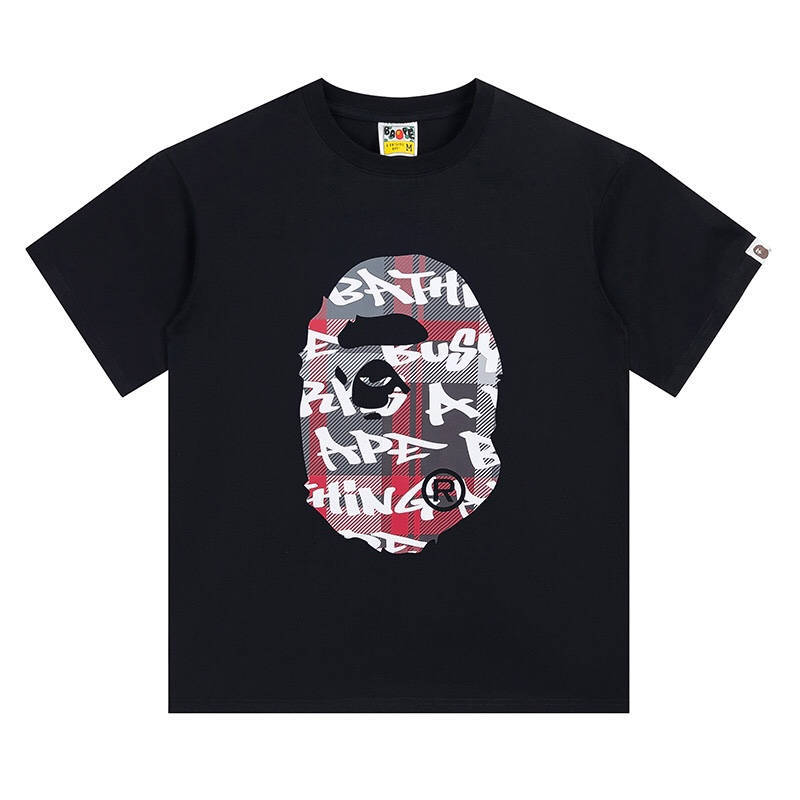 BAPE Graffiti Check Big Ape Head Tee