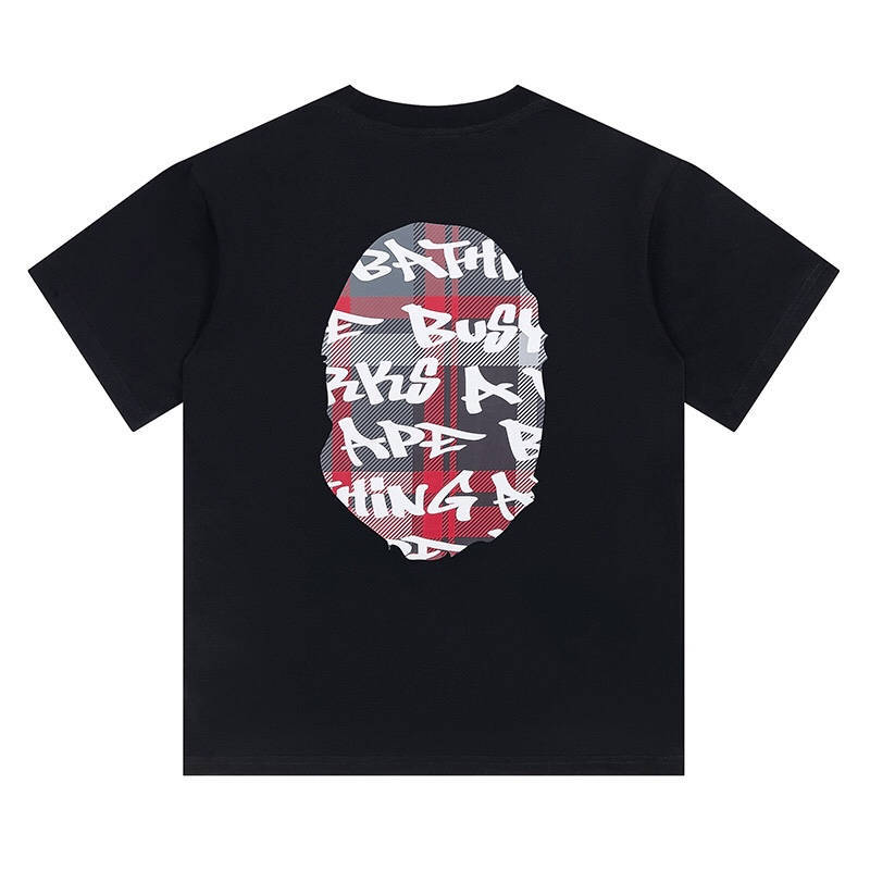 BAPE Graffiti Check Big Ape Head Tee