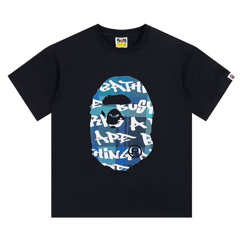 BAPE Graffiti Check Big Ape Head Tee