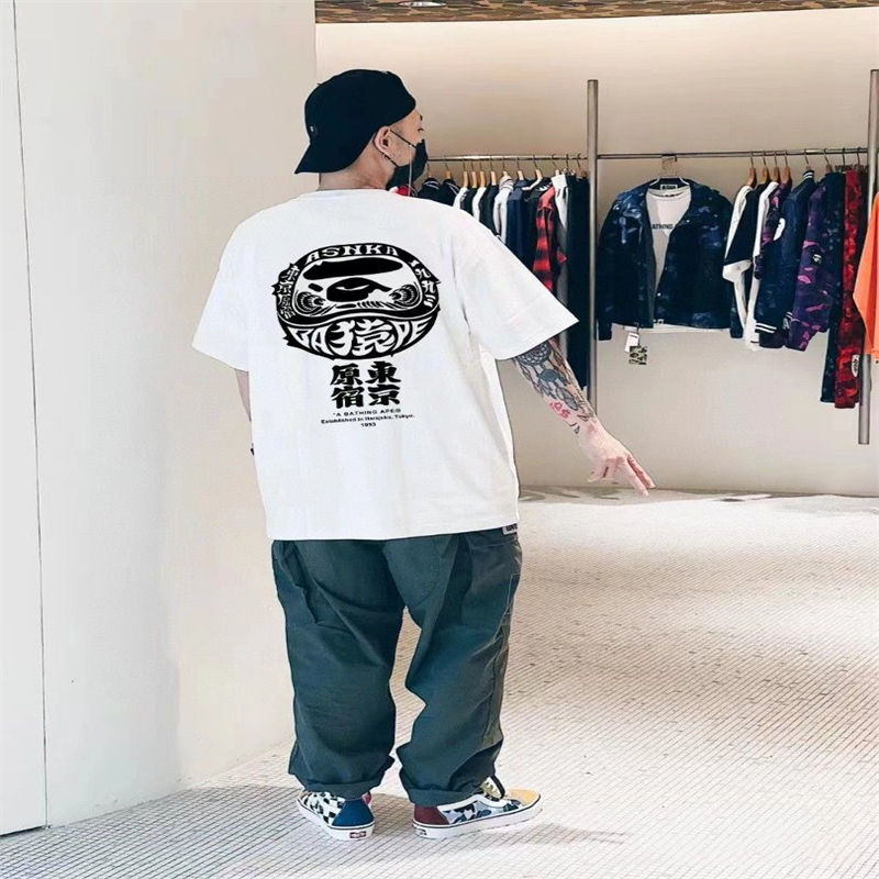 BAPE Harajuku Store Exclusive Tee White Wearing Effect