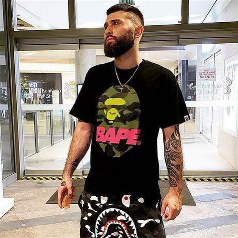 BAPE Tee #2 Black Wearing Effect