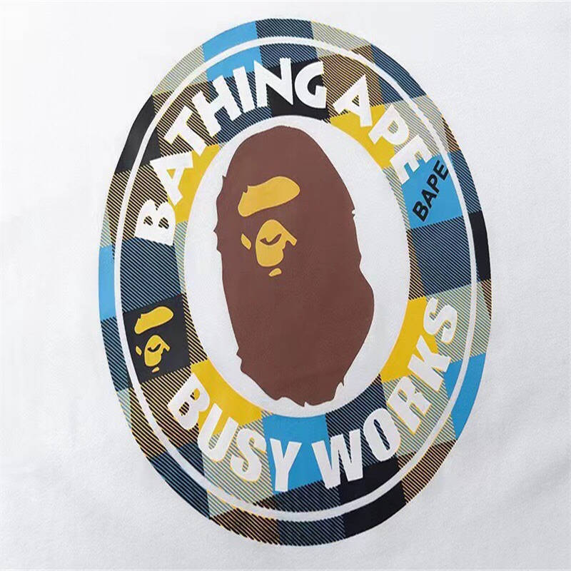BAPE Block Check Busy Works Tee