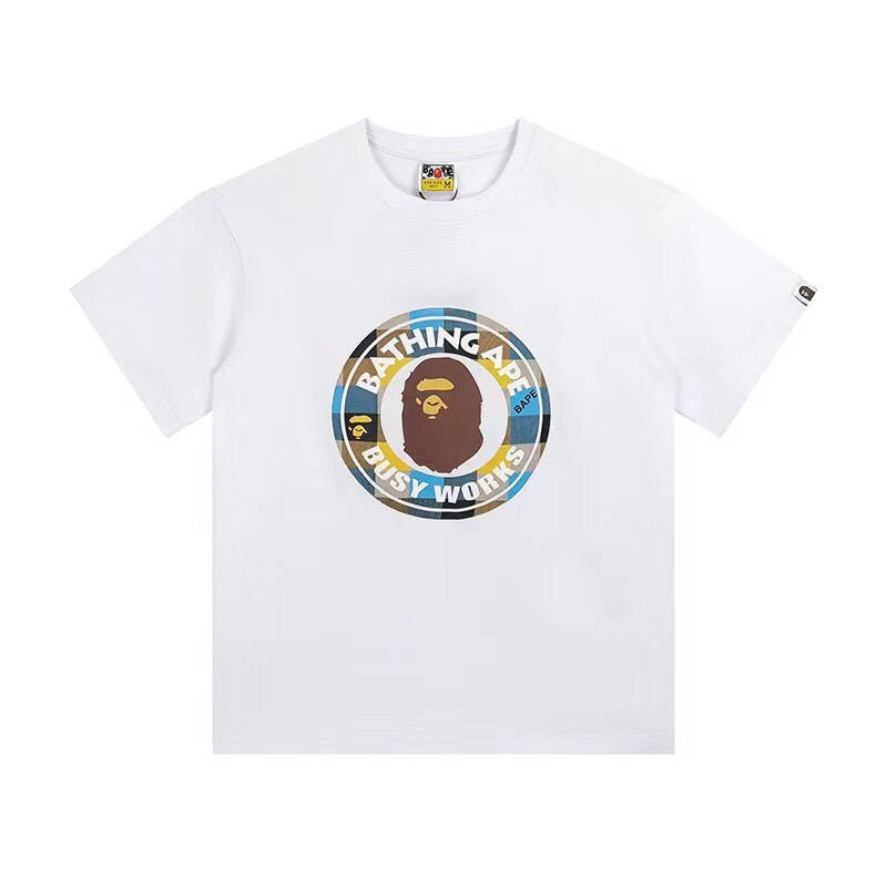 BAPE Block Check Busy Works Tee