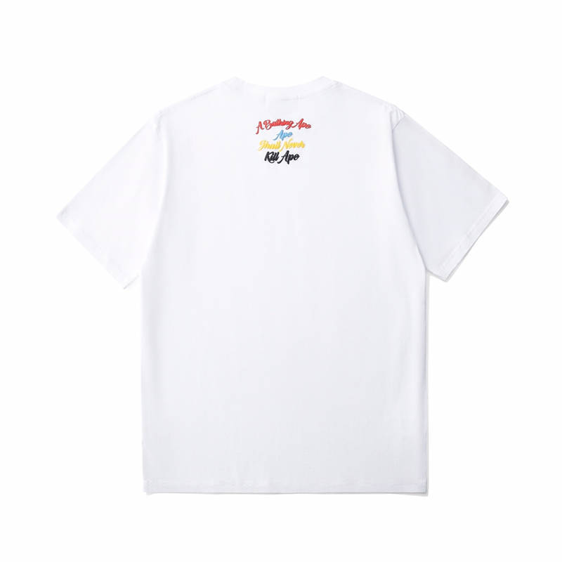 BAPE Multi Color Letters College Tee