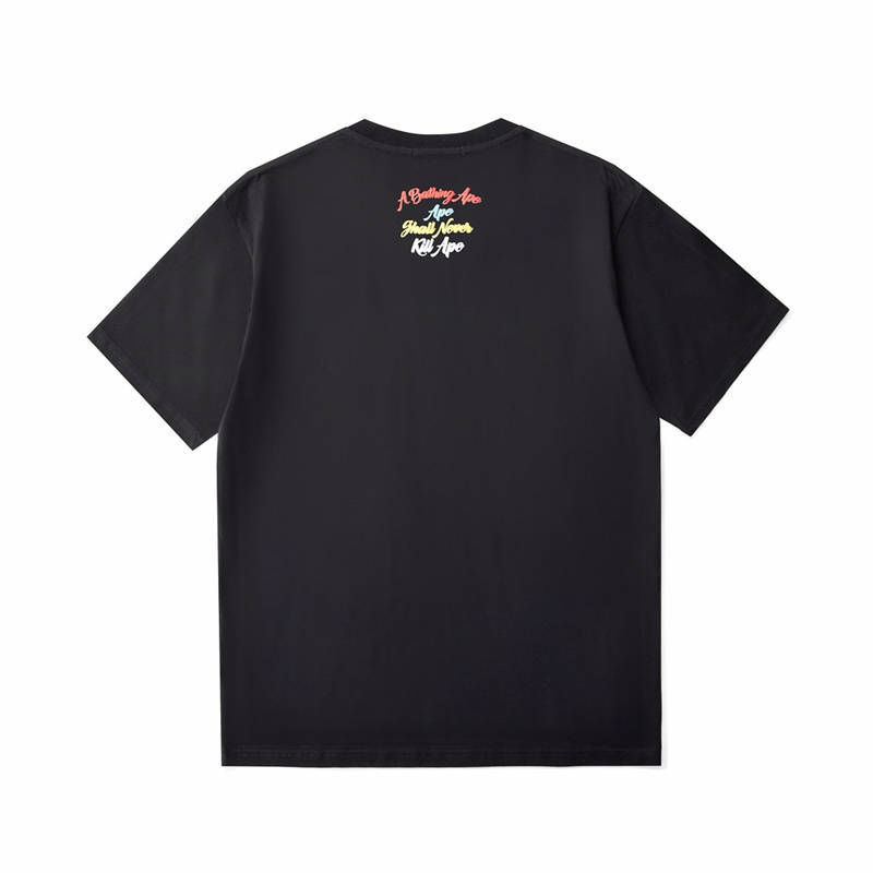 BAPE Multi Color Letters College Tee