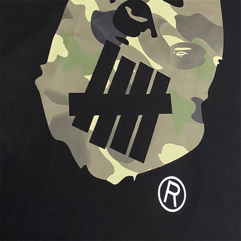 Bape x Undefeated Camo Ape Head Tee