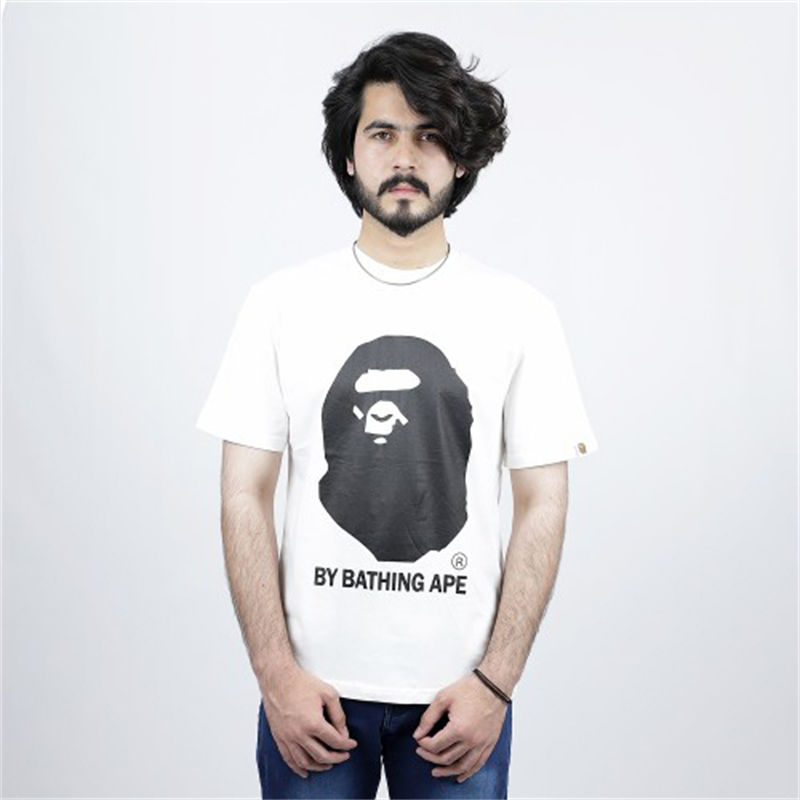 BAPE Bicolor By Bathing Ape Tee White Wearing Effect