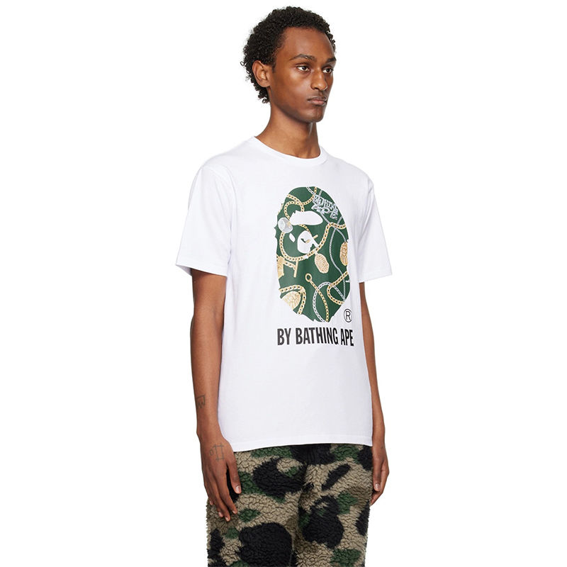 BAPE Jewels By Bathing Ape Tee White Wearing Effect