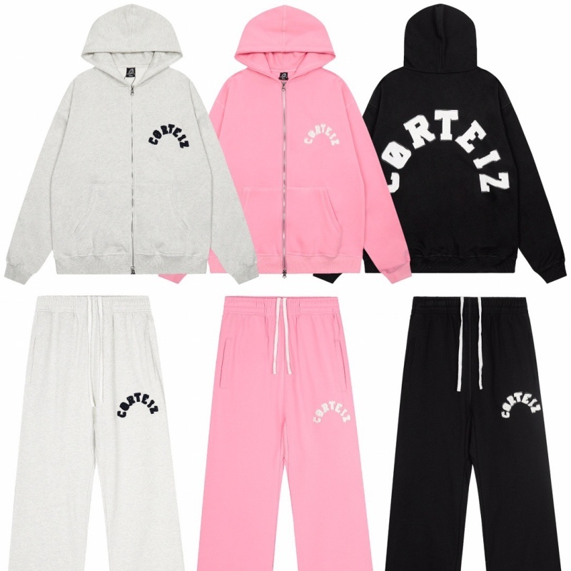 Corteiz Colly Arch Tracksuit Crtz Zip Hoodie and Open Hem Pants Front
