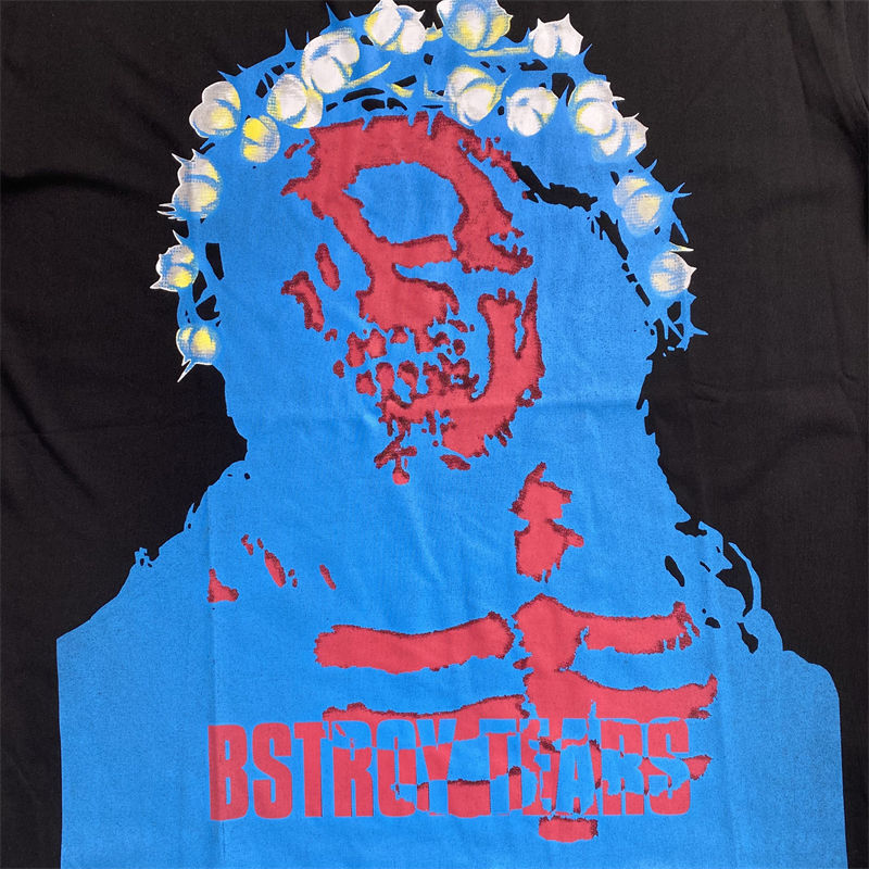 Denim Tears Bstroy Tears Crown Made of Cotton Tee