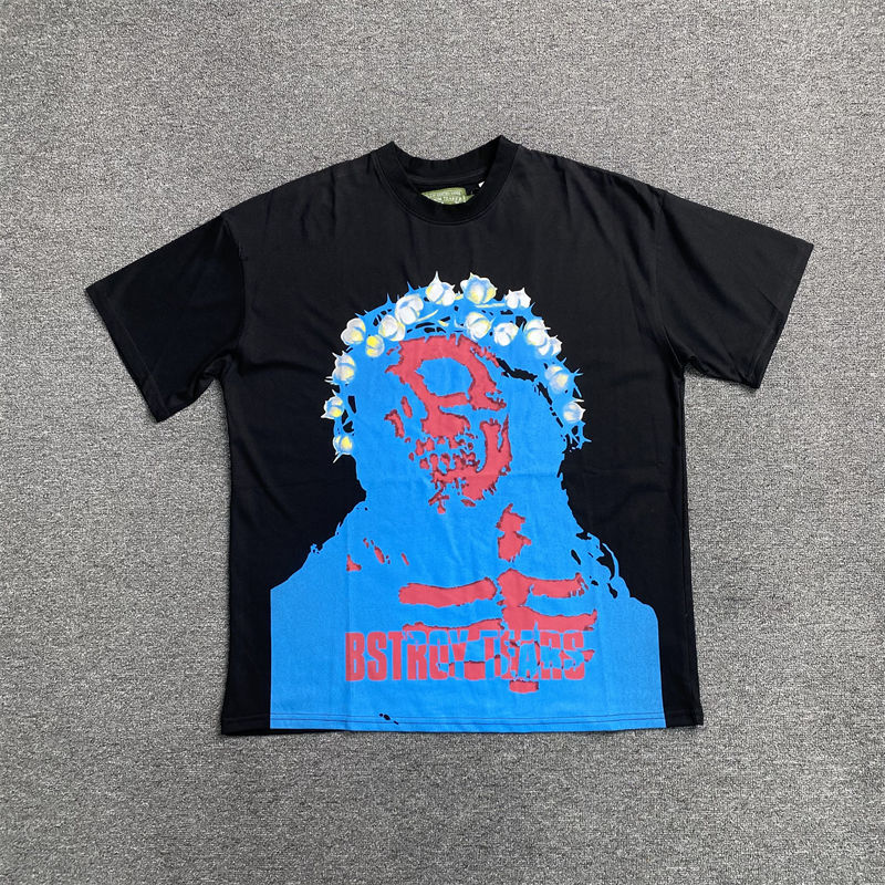 Denim Tears Bstroy Tears Crown Made of Cotton Tee