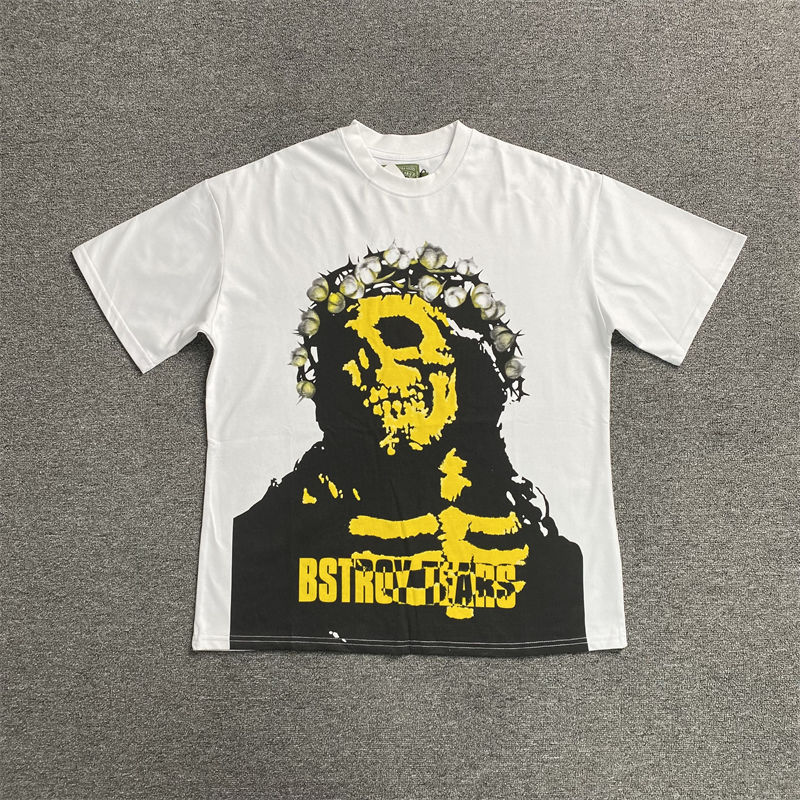 Denim Tears Bstroy Tears Crown Made of Cotton Tee