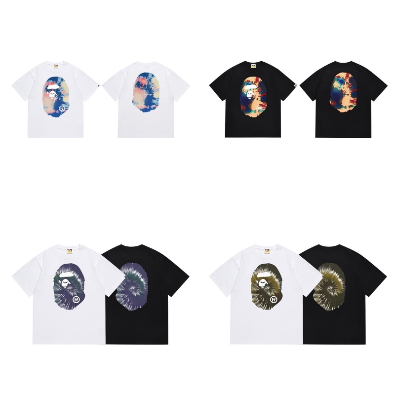 BAPE Tie Dye Big Ape Head Tee