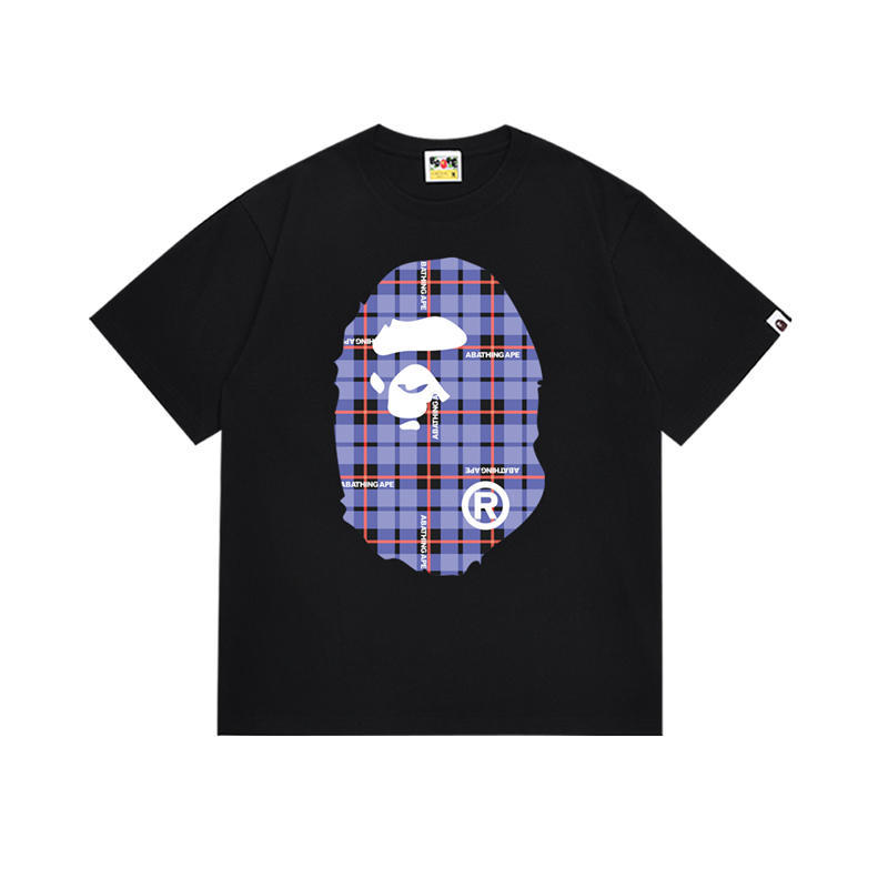 BAPE Logo Check Big Ape Head Tee