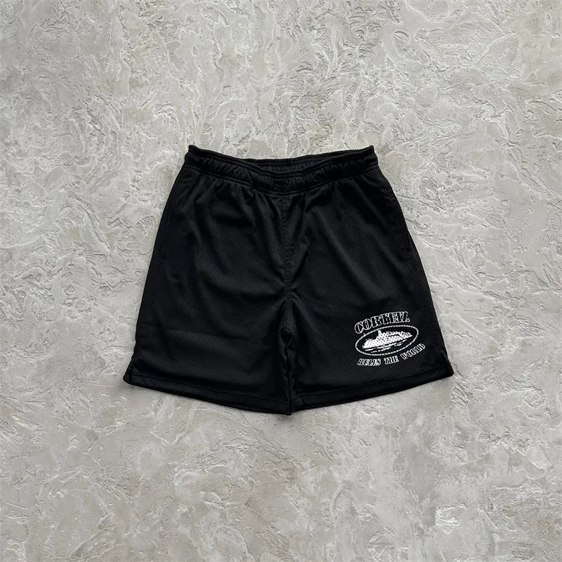 Black Corteiz RTW Mesh Shorts product view